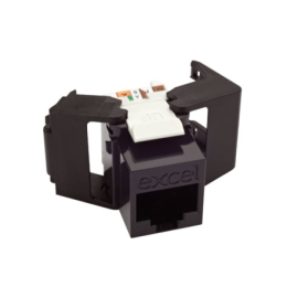 100-215-BK - Keystone CAT6 UTP 180deg-Black EXCEL