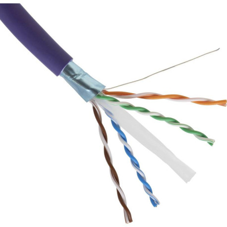 100-076 Cabo Cat6 F/UTP 23AWG LS0H CPR Dca 305m Violeta EXCE