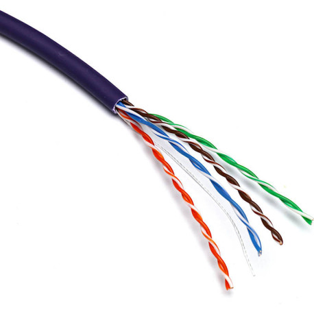 100-066 Cabo Cat5e U/UTP 24AWG LS0H Dca 305m Violeta EXCEL