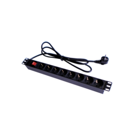 555-073 - RÉGUA 8 TOMADAS SCHUKO 16AMP LED IND. EXCEL