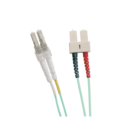 EXCEL OM3 1M LC-SC DUPLEX PATCH LEAD 50/125 AQUA 200-054