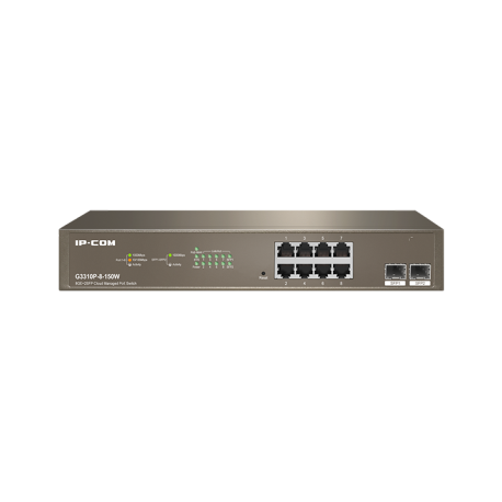 G3310P-8-150W Switch 8Px1G PoE 150W L2 Cloud +2xSFP IP-COM