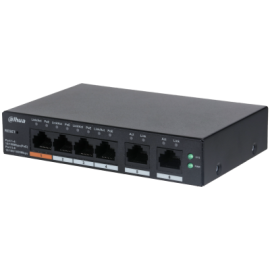 CS4006-4ET-60 - SWITCH 4P 100M PoE 60W+2x1G CLOUD DAHUA