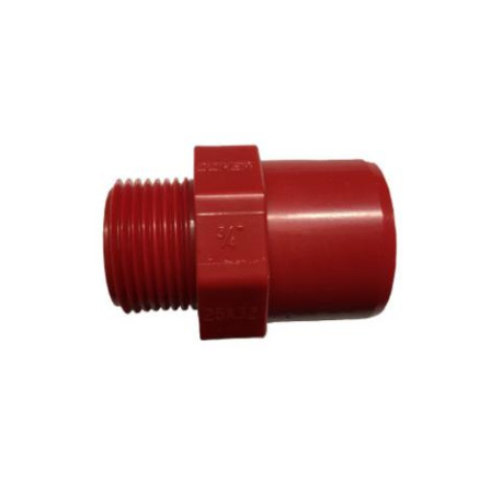 AAD12025CRS - ADAPTADOR 25mm (F) 3/4" (M) ABS VERMELHO - INM