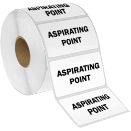 LABEL23X10 - ETIQUETAS P/ FURO TUBO ABS RED (PACK 200)