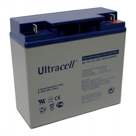 UL18-12 - BATERIA 12V 18A (Vds) F1 VRLA ULTRACELL