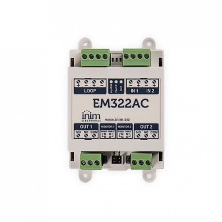 EM322AC - Módulo Endereçável 2 Entradas 2 Saídas Relé INIM