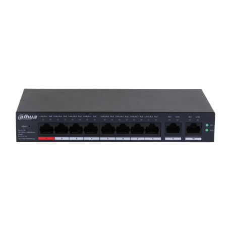 CS4010-8GT-110  SWITCH 8Px1G PoE 110W +2x1G CLOUD DAHUA