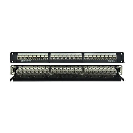 PNA24-SC6-F-P - PATCH PANEL CAT6A 24 PORTAS BLINDADO