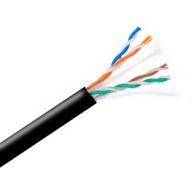 CLB04-UC6-PE-9005 CABO CAT6 UTP EXTERIOR PRETO PE 23AWG 305M