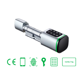 NOCIB - FECHADURA CILINDRO CINZA COD/BIO/RFID APP NOSSSA