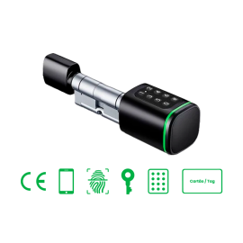 NOCIP - FECHADURA CILINDRO PRETO COD/BIO/RFID APP NOSSSA