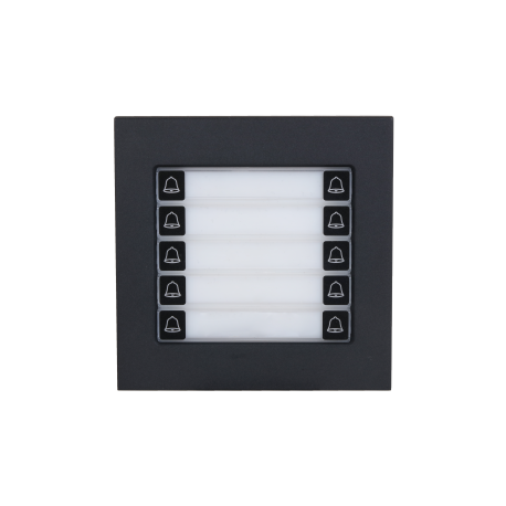 VTO4202FB-MDB10 MÓDULO CHAMADA 10 BOTÕES SIST. MODULAR PRETO