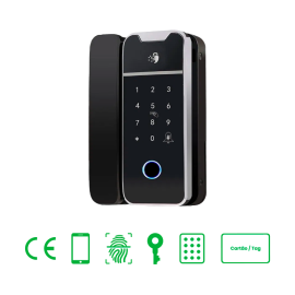 MX-FG6 FECHADURA INT. P/PORTA VIDRO COD/BIO/RFID APP NOSSSA