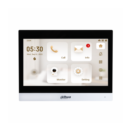 VTH8641KMS-WP - MONITOR 10" IP Wi-Fi INTERIOR PoE - DAHUA