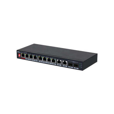PFS3210-8GT2GF-96 Switch 8Px1000M PoE 96W +2x1G/2xSFP DAHUA
