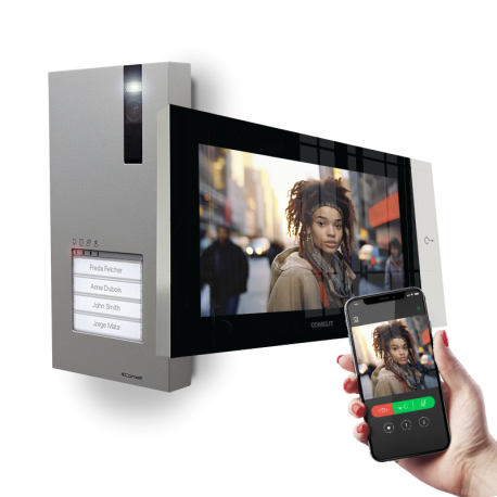 KVQ8570 - KIT QUADRA E MONITOR 7TOP VIP - COMELIT