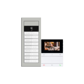 Kit Vídeo 2 Fios 5 Apt. People Alta Voz - COMELIT