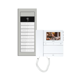 Kit Vídeo 2 Fios 5 Apt. People c/ Punho c/ Tag - COMELIT