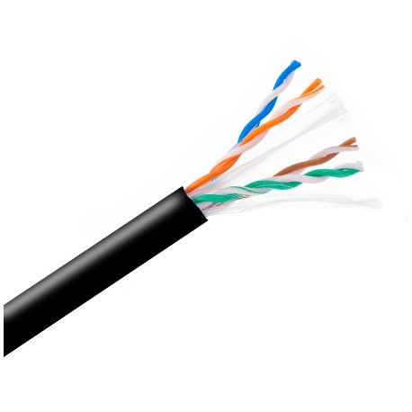 CABO CAT6 UTP EXTERIOR PRETO 305M 23AWG PE -...