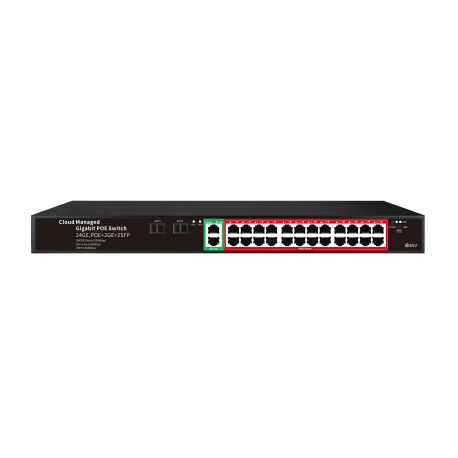 P24P2UPG-360W SWITCH 24Px1G PoE 360W...