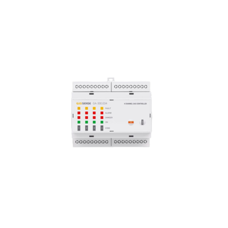 GA-300.E04 - CENTRAL GAS SERIE 300 4Z CALHA DIN GAS SENSE